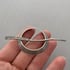 Large Sterling Silver Open Circle Shawl Pin Brooch Image 3