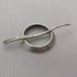 Large Sterling Silver Open Circle Shawl Pin Brooch Image 2