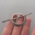 Small Sterling Silver Open Circle Shawl Pin Brooch Image 2