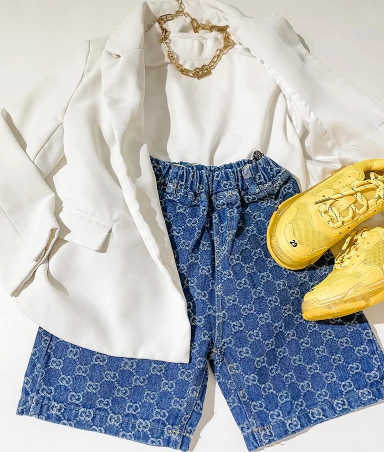 Image of GG Denim Shorts