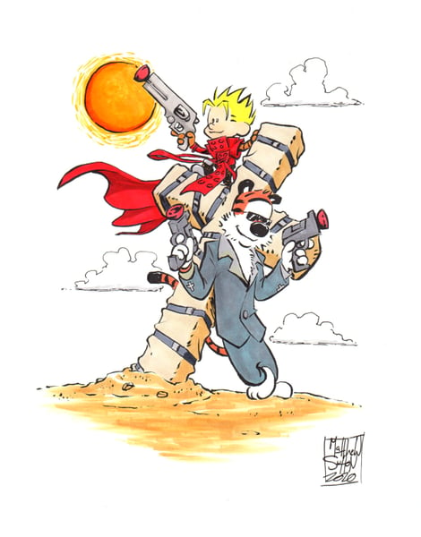 Image of Trigun Calvin and Hobbes Mashup