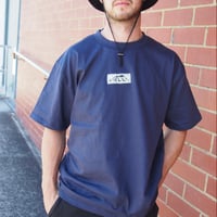 Image 2 of OUTDOORS LABEL TEE (NAVY)