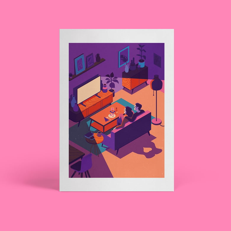 Image of 'Netflix and chill' (A3+ / A2 / 50 x 70 cm )