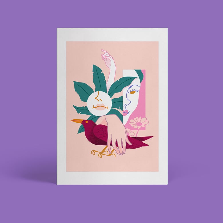 Image of Girl and crow A3 + Poster
