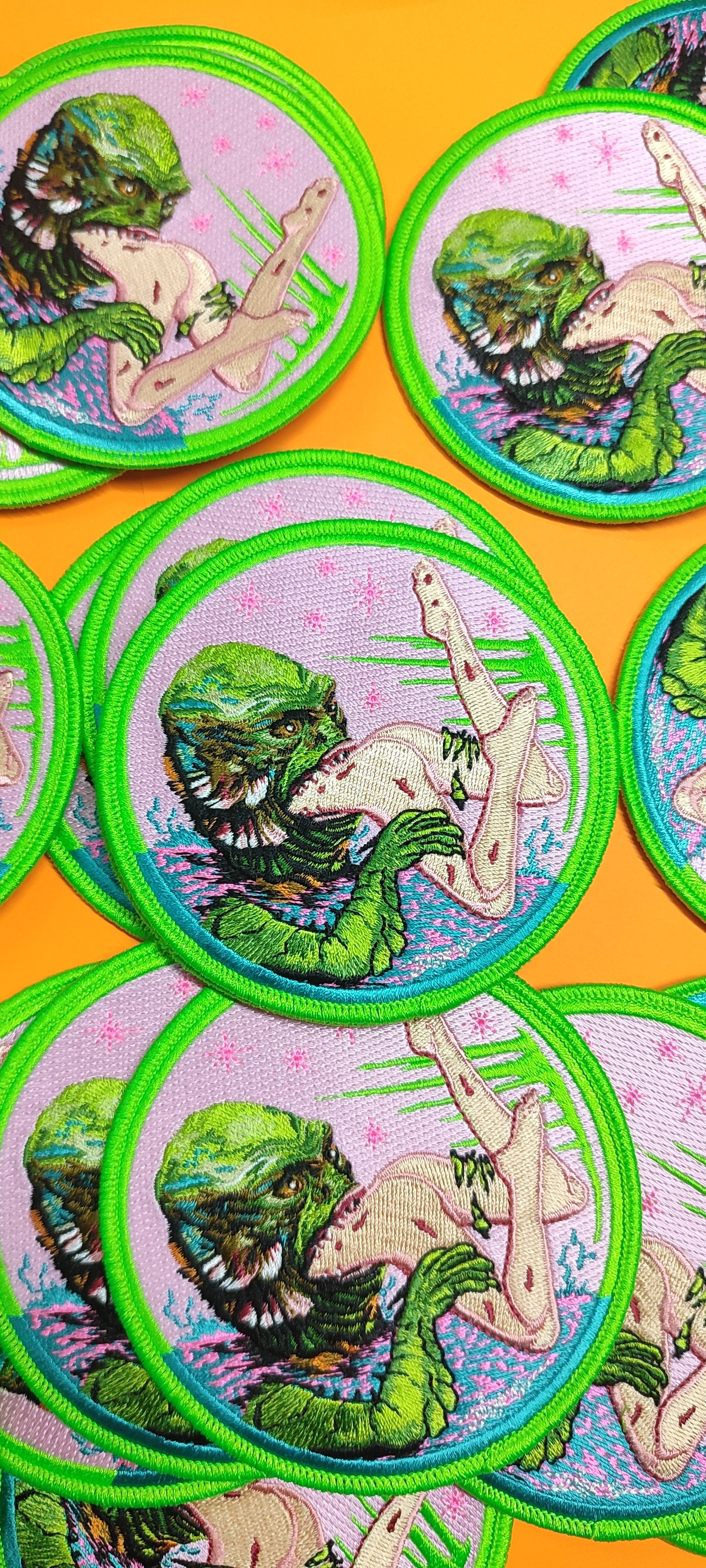 Image of HUNGRY FOR LOVE / NEON GREEN EDGE/ PATCH 