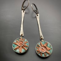Image 1 of Sun Earrings with Blue Sky