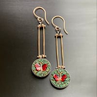 Image 2 of Red Butterfly Earrings