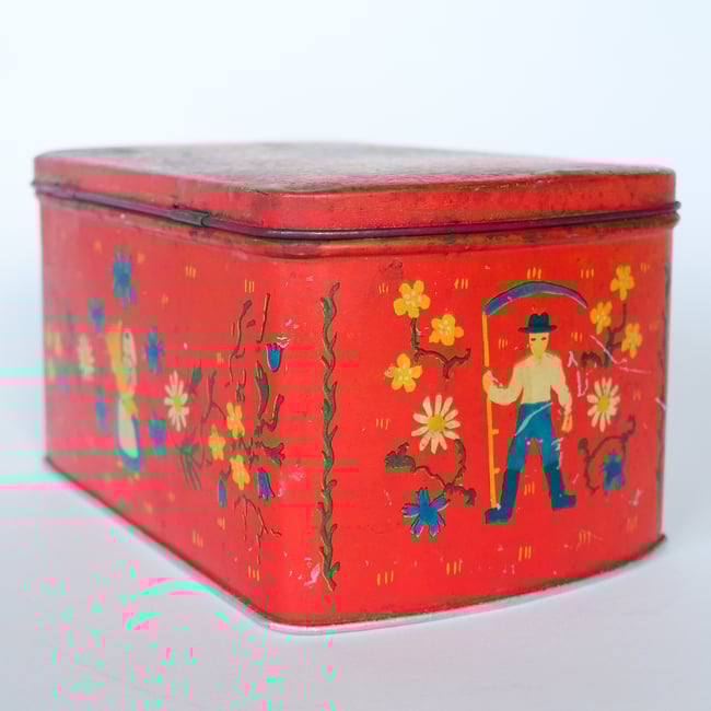 Vintage Red Tin