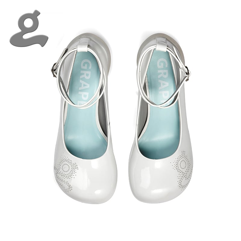 Image of Round-toe platform pumps 'Sharp Point'