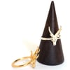 Molten Deer Skull Ring