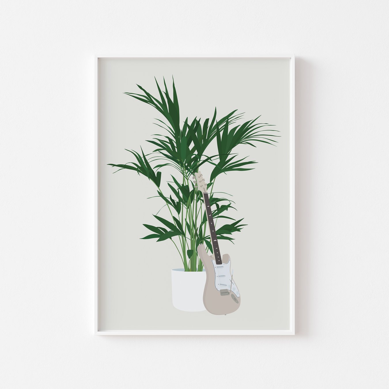 Image of Electric Guitar Houseplant Print