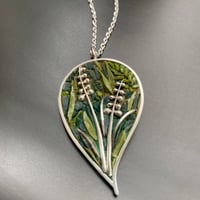 Image 2 of Lily of Valley Leaf Pendant