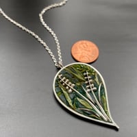 Image 3 of Lily of Valley Leaf Pendant