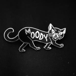 Image of moody cat pin
