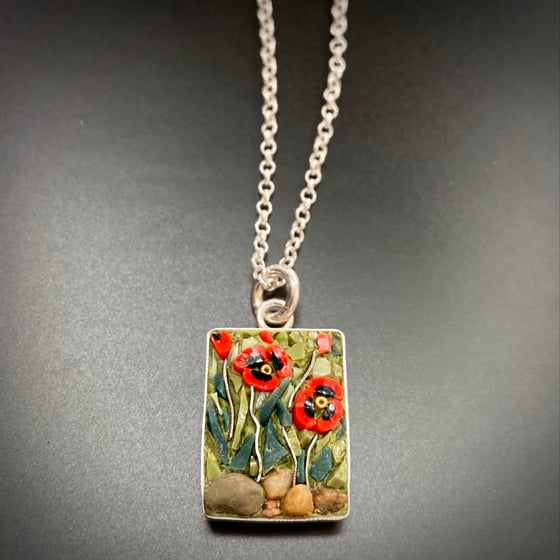 Image of Poppy Pendant, Rectangle