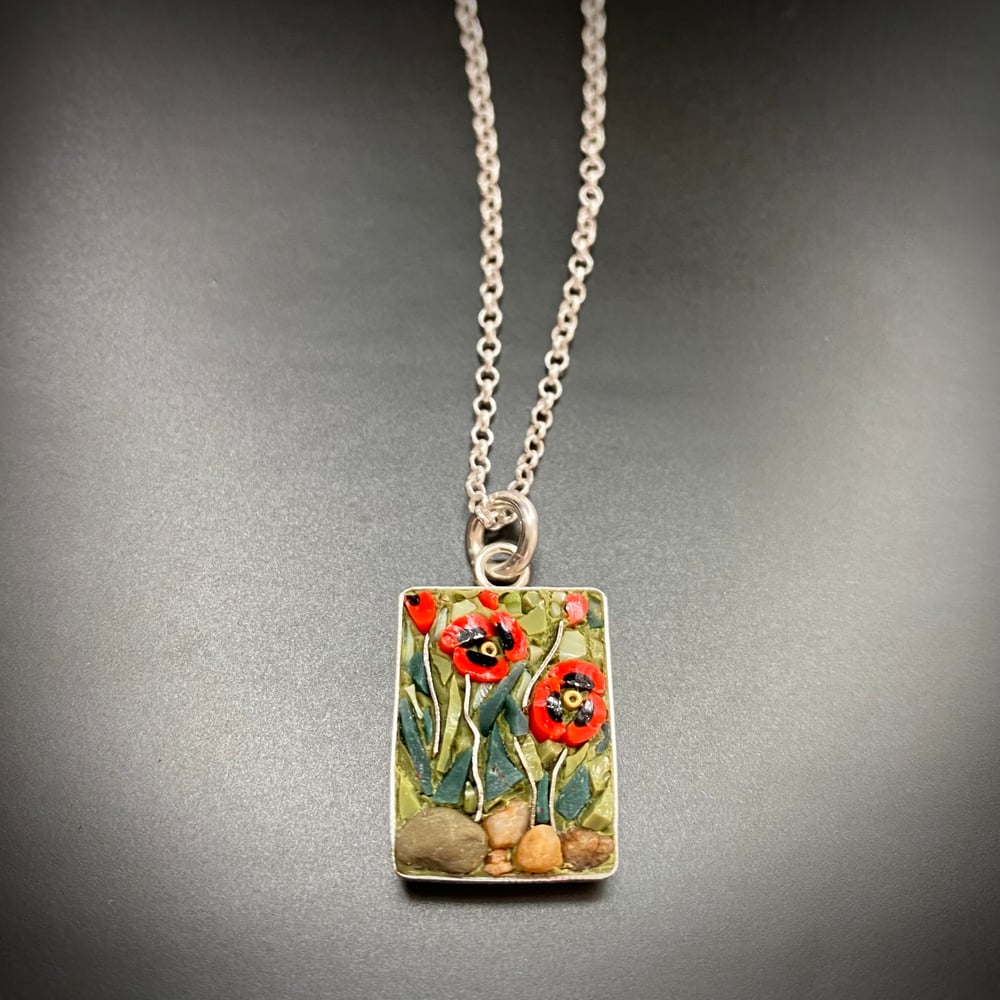Image of Poppy Pendant, Rectangle