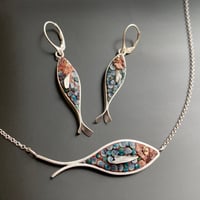 Image 3 of Light Blue Fish Earrings