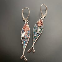 Image 2 of Light Blue Fish Earrings