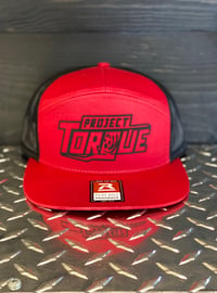 Image 3 of PT (Black Rubber)  Red Snapback