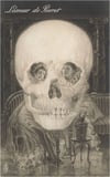 L'Amour de Pierot Skull Art Print
