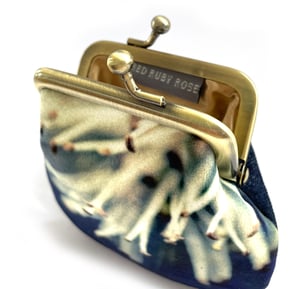 Image of Willow catkin, velvet kisslock coin purse