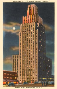 Image 1 of Reynolds Tobacco Building Winston-Salem Postcard