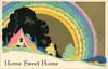 Home Sweet Home Rainbow Postcard