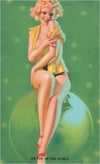 On Top of the World Vintage Pinup Postcard