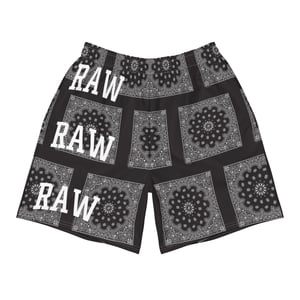 RAW Black Bandana Athletic Shorts