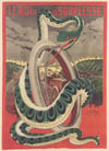 Vintage Advertisement with Snake postcard