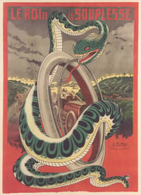 Image 1 of Vintage Advertisement with Snake postcard