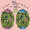 Patchwork Frog Yarn Snuggle - set of 2