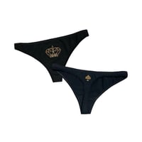 Image 1 of in_the_cards thong (black)