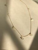 Petite Opal Chips on Dainty Chain Necklace 