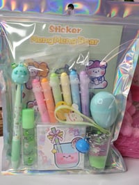 Image 1 of Kawaii Stationary Bundle Green 