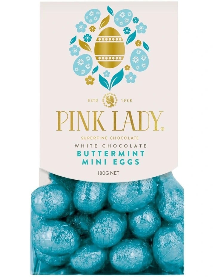 Image of Pink Lady white chocolate Buttermint mini eggs (180g)