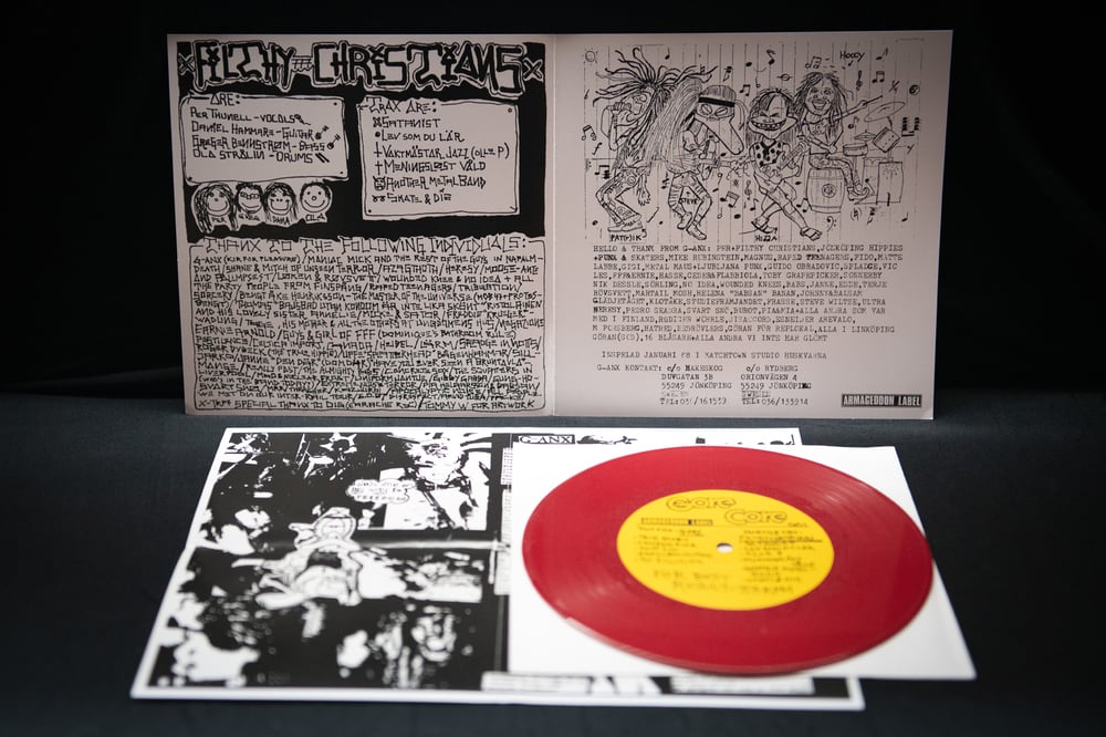 G-ANX / FILTHY CHRISTIANS split 7"