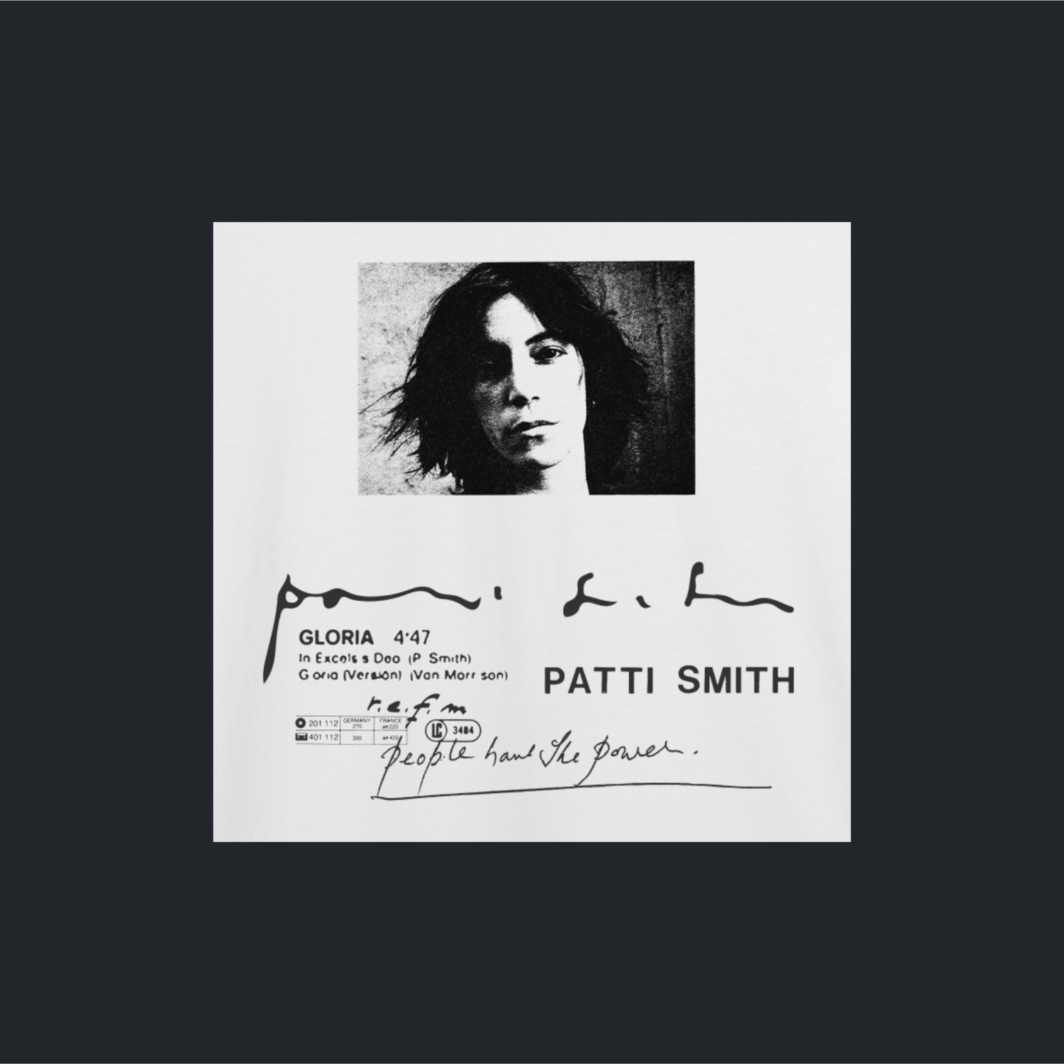 Image of Patti Smith Gloria Tee