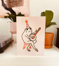 Special Occasion Card/Print - Banjo Frog