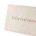 Image of Carte Postale FÉLICITATIONS / DORÉE / OLD PAPER