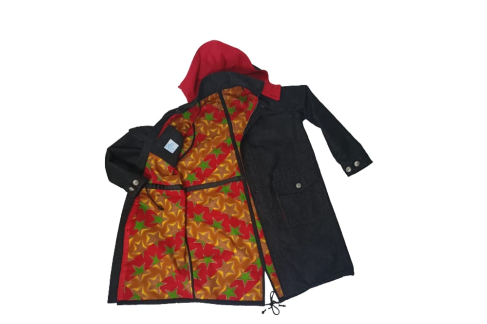 BLACK DENIM COAT 