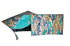 BLUE & BEIGE CLUTCH BAG