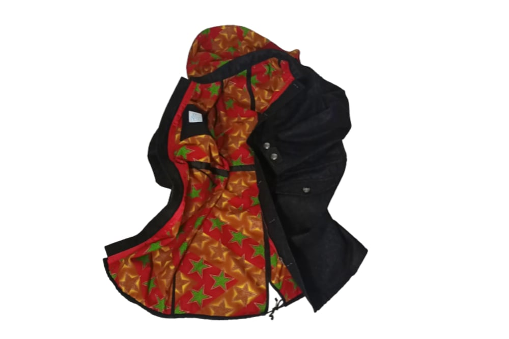 BLACK DENIM COAT UNISEX