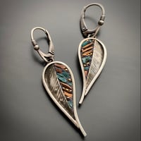 Image 1 of Aztec Feather Earrings