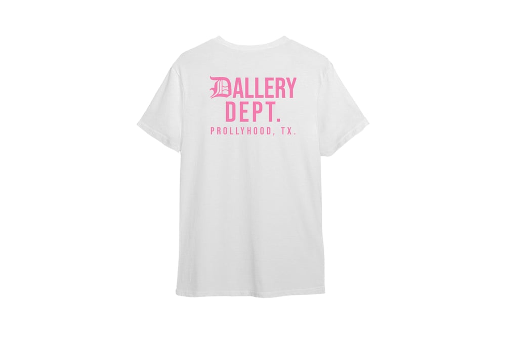 Image of DALLERY DEPT TEE (WHT/PINK)