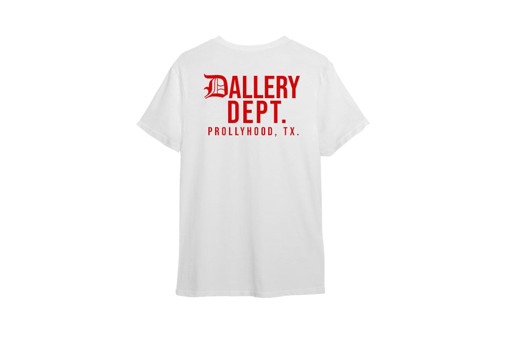 Image of DALLERY DEPT TEE (WHT/RED)