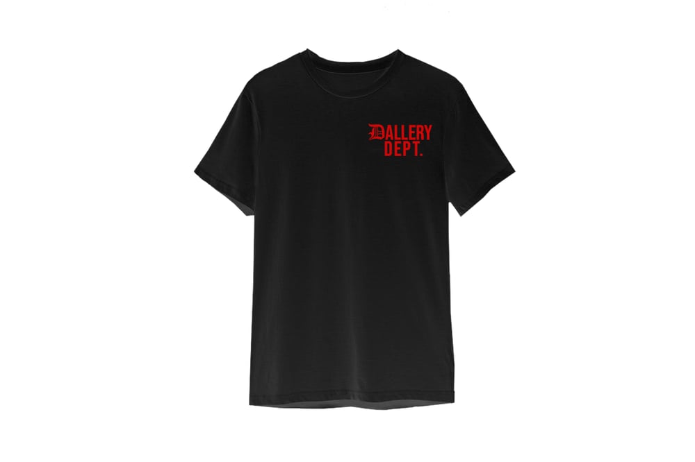 Image of DALLERY DEPT TEE (BLK/RED)