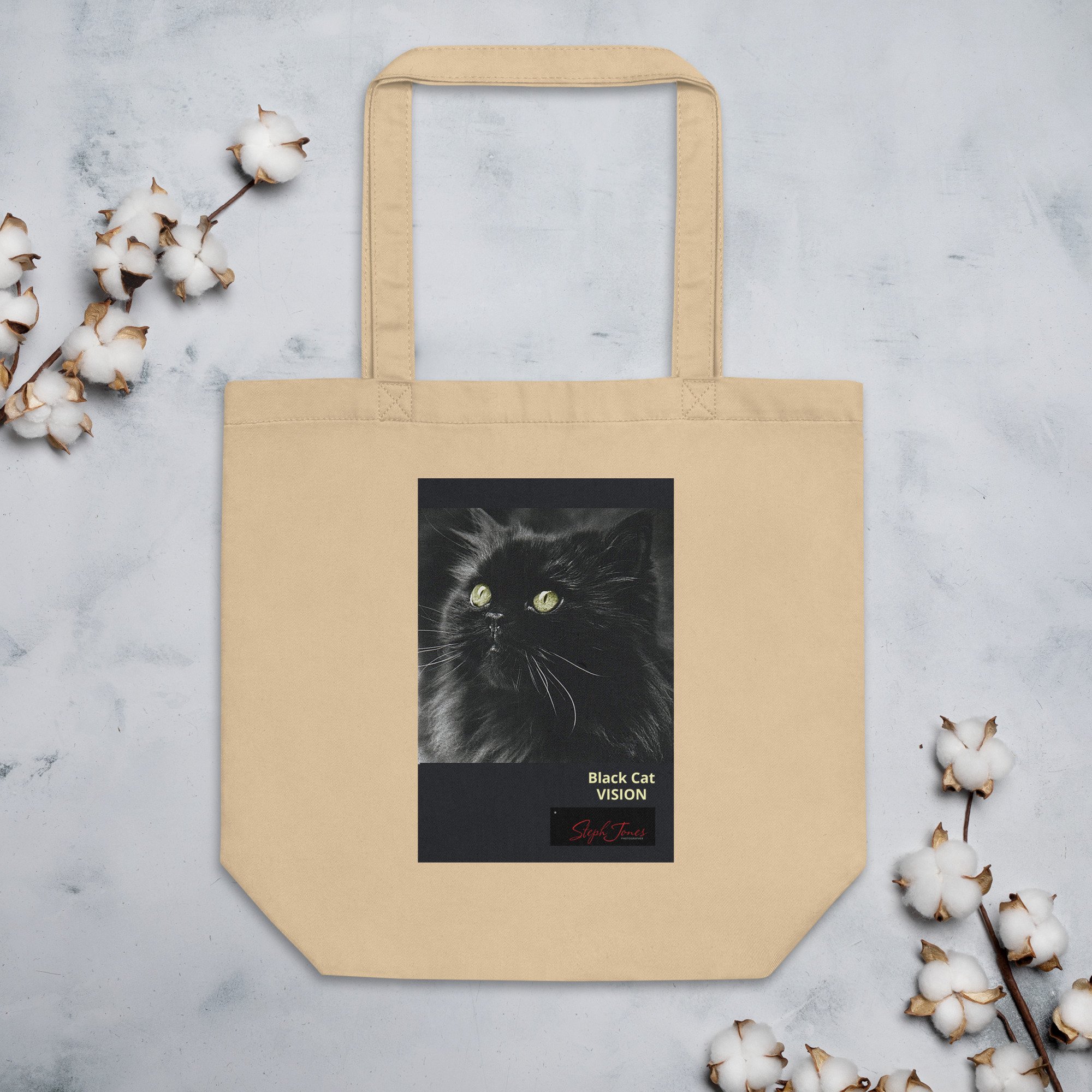 Image of Black Cat VISION Eco Tote Bag