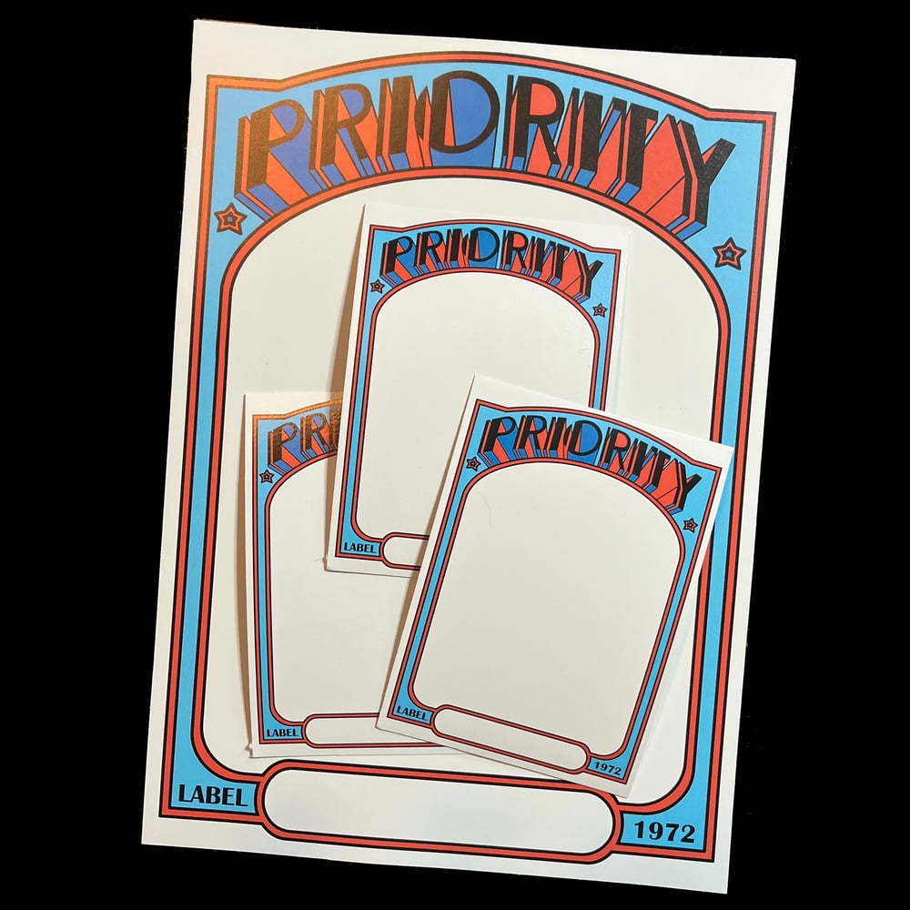 Image of '72 Priority Sport Card - Sticker Blanks