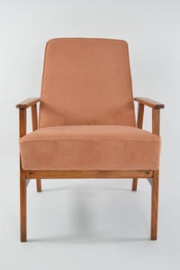 Image 5 of Fauteuil FOX velours côtelé rose peche